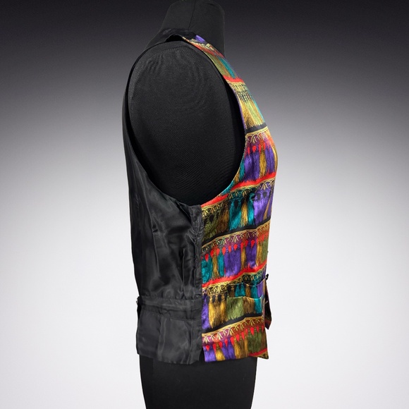 Favourbrook London Vintage Mens Bespoke Custom Silk Tuxedo Vest Size 40 - Picture 4 of 9